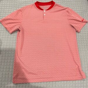 Nike Men's Red Blade Collar Golf Polo